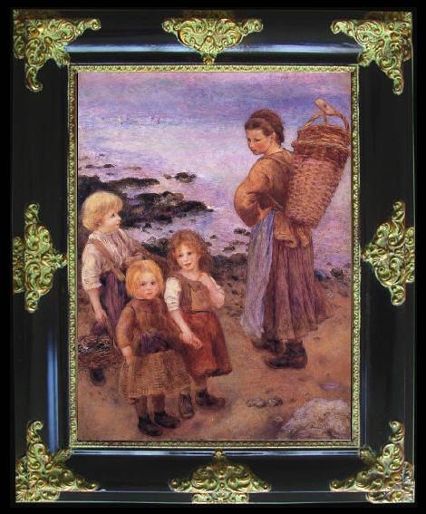 framed  Pierre-Auguste Renoir Mussel Fishers at Berneval, Ta119